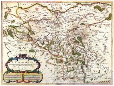Map of County Mark by Nicolas Sanson